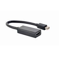 4K Mini DisplayPort naar HDMI adapterkabel, 15 cm, zwart
