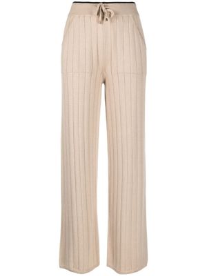 Lorena Antoniazzi pantalon nervuré à coupe droite - Tons neutres