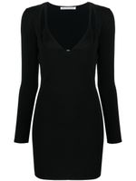Alexander Wang robe mi-longue à encolure superposée - Noir