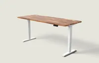 Desktronic HomePro bureau Wit / Massief Walnoot / 200x80 cm