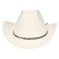 Guirca Carnaval verkleed Cowboy hoed El Paso - wit - kinderen - Western thema   - - thumbnail