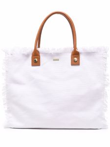 Melissa Odabash sac cabas Ferrat à finitions effilochées - Blanc