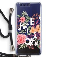 Hello in flowers: Honor 9 Transparant Hoesje met koord