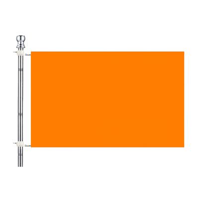 Oranje vlag met vlaggenstok set - oranje - 90 x 150 cm - EK/WK