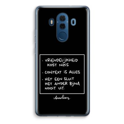 Mijn Motto's: Huawei Mate 10 Pro Transparant Hoesje