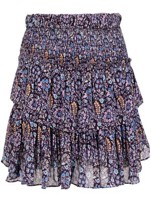 MARANT ÉTOILE minijupe Hilari à fleurs - Bleu