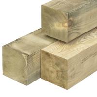 Paal Midden-Europees vuren 13,8x13,8x300 cm Tuindeco - Tuindeco