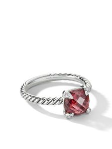 David Yurman bague Châtelaine en argent sterling sertie de rhodonite et de diamants