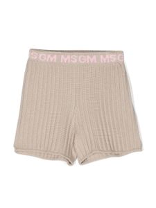 MSGM Kids short en coton - Tons neutres