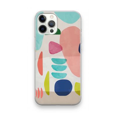 Bold Rounded Shapes: iPhone 12 Pro Max Transparant Hoesje
