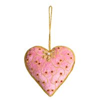 Hanger Ornament Traditioneel Hart Roze (17 cm)