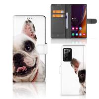 Samsung Galaxy Note20 Ultra | Telefoonhoesje | Met pasjeshouder | Franse Bulldog
