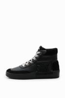 Hoge sneakers met lamsvacht - BLACK - 38 - thumbnail