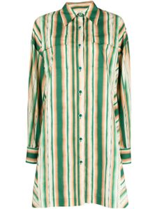 3.1 Phillip Lim robe-chemise en coton à rayures - Vert