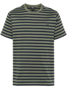 A.P.C. t-shirt Emilien à rayures - Vert