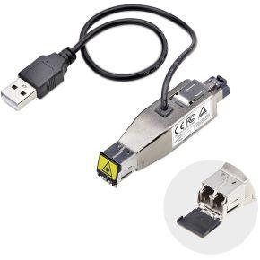 StarTech.com Gigabit Glasvezel naar RJ45 Ethernet Media Converter Dongle, Optisch Singlemode 10km/Mu