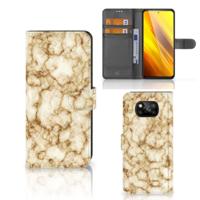 Xiaomi Poco X3 | Poco X3 Pro | Bookcase | Marmer Goud
