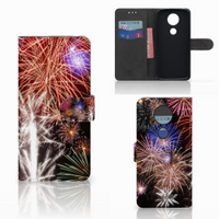 Motorola Moto E5 Plus Wallet Case met Pasjes Vuurwerk - thumbnail