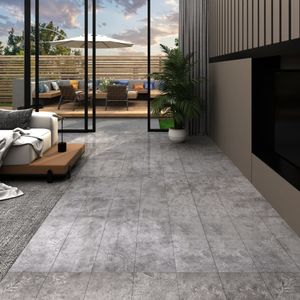 VidaXL Vloerplanken zelfklevend 5,21 m² 2 mm pvc betongrijs
