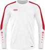 JAKO 8823K Sweater Power Kids - Wit/Rood - 152