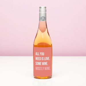 Wijnfles All you need is love - Rosé (Blush Rosé)
