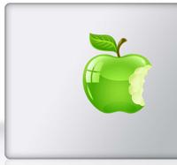 Laptop sticker groene appel - thumbnail