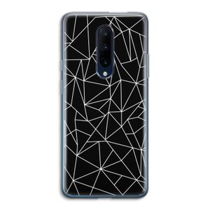 Geometrische lijnen wit: OnePlus 7 Pro Transparant Hoesje