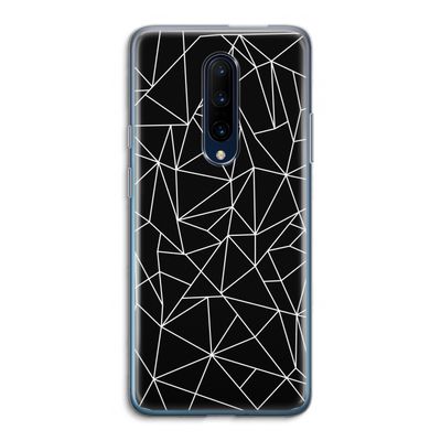 Geometrische lijnen wit: OnePlus 7 Pro Transparant Hoesje