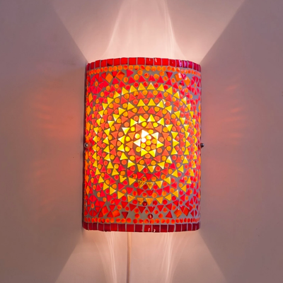 Wandlamp Nema rood-oranje