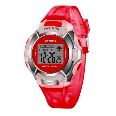 SYNOKE 99329 waterdicht lichtgevende sport elektronische horloge voor kinderen (rood)