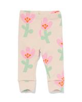 HEMA Newborn Meegroei Legging Bloem Ecru (ecru)