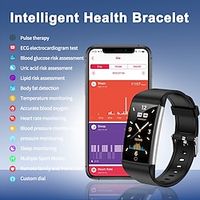 imsoi 1,47-inch ips-scherm bloedlipide urinezuur bloedglucose ecg bloeddruk gezondheid smart watch temperatuurbewaking stappenteller oproepherinnering compatibel met Android ios vrouwen mannen Lightinthebox - thumbnail