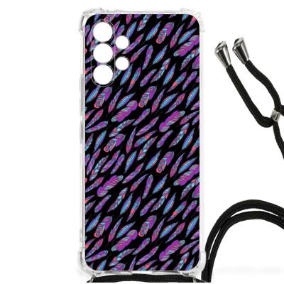 Samsung Galaxy A13 4G Doorzichtige Silicone Hoesje Feathers Color