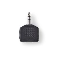 Stereo-Audioadapter | 3,5 mm Male - 2x 3,5 mm Female | Zwart