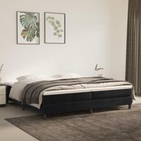 Boxspring met matras fluweel zwart 200x200 cm