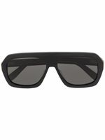 Dunhill lunettes de soleil à monture pilote texturée - Noir