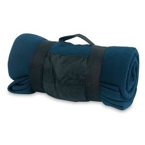 Strand/picknick kleed navy met afneembaar handvat 160 x 130 c