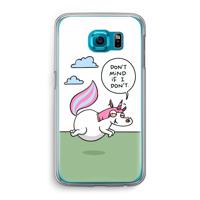 Unicorn: Samsung Galaxy S6 Transparant Hoesje
