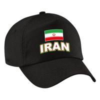 Verkleed feest pet - zwart - Iran - vlag/landen thema - EK / WK - zonneklep pet