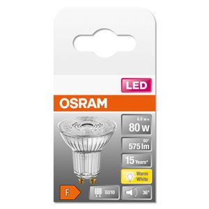 OSRAM 4058075112605 LED-lamp Energielabel F (A - G) GU10 Reflector 6.9 W = 80 W Warmwit (Ø x l) 51 mm x 52 mm 1 stuk(s)