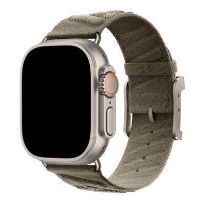 Apple Watch Bandje Averro - Nylon - Titanium Grijs -