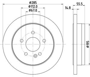 Remschijf Gecoat 52168PRO 8DD355105851