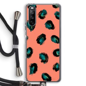 Pink Cheetah: Sony Sony Xperia 10 III Transparant Hoesje met koord