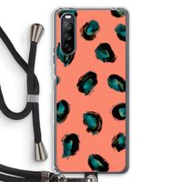 Pink Cheetah: Sony Sony Xperia 10 III Transparant Hoesje met koord