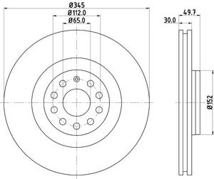 Remschijf Gecoat 54206PRO 8DD355109541
