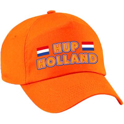 Supporter pet / cap - oranje - Hup Holland - Holland vlag - EK / WK