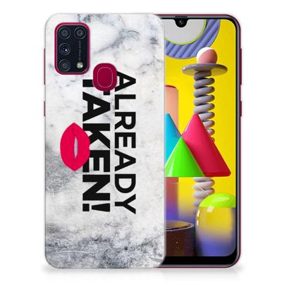 Samsung Galaxy M31 | Siliconen hoesje | met naam Already Taken White