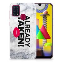 Samsung Galaxy M31 | Siliconen hoesje | met naam Already Taken White