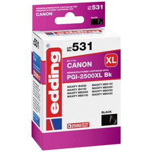 Edding Inktcartridge vervangt Canon PGI-2500BK XL Compatibel Zwart EDD-531 18-531