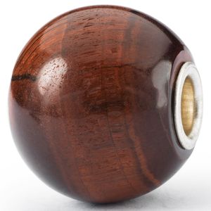 Trollbeads TSTBE-10018 Kraal Jumbo rond rood kattenoog zilver-tijgeroog